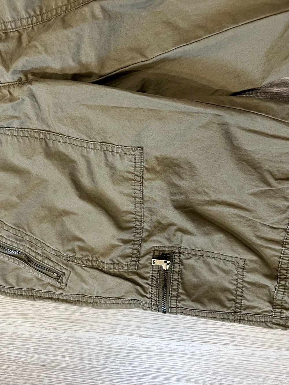 Michael Kors Olive Cargo Trousers with Zip Pockets - Picture 10 of 13